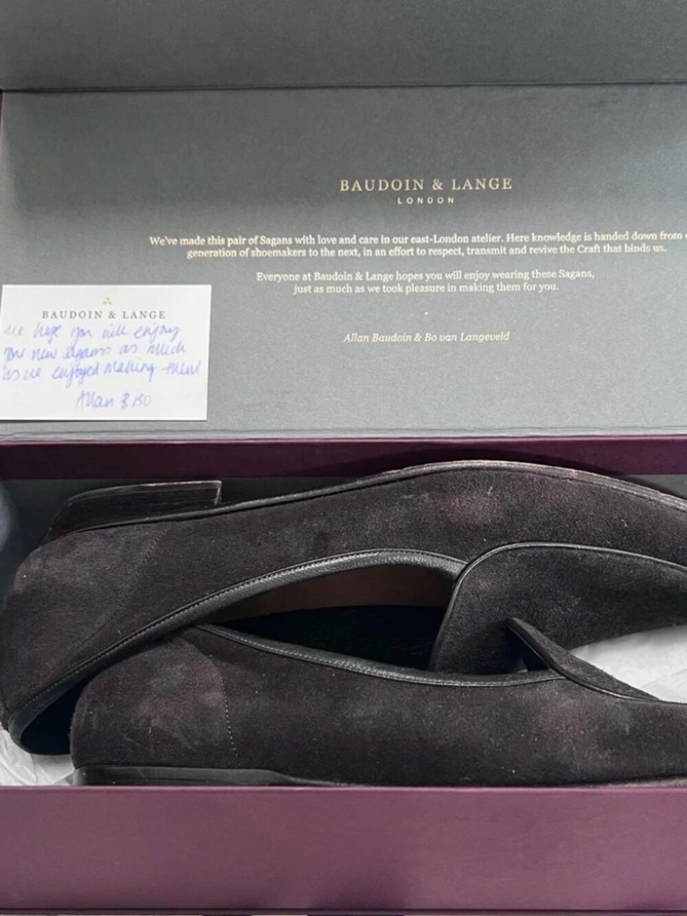 Baudoin & Lange Lusitanias Dark Brown Loafers. Size 44EU.